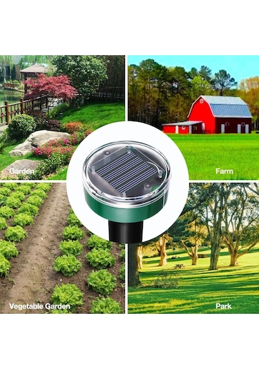 2 Adet Solar Güneş Enerjili Akrep,köstebek,yılan Fare Kovucu 750-1000 M2 Etkili Yuvarlak