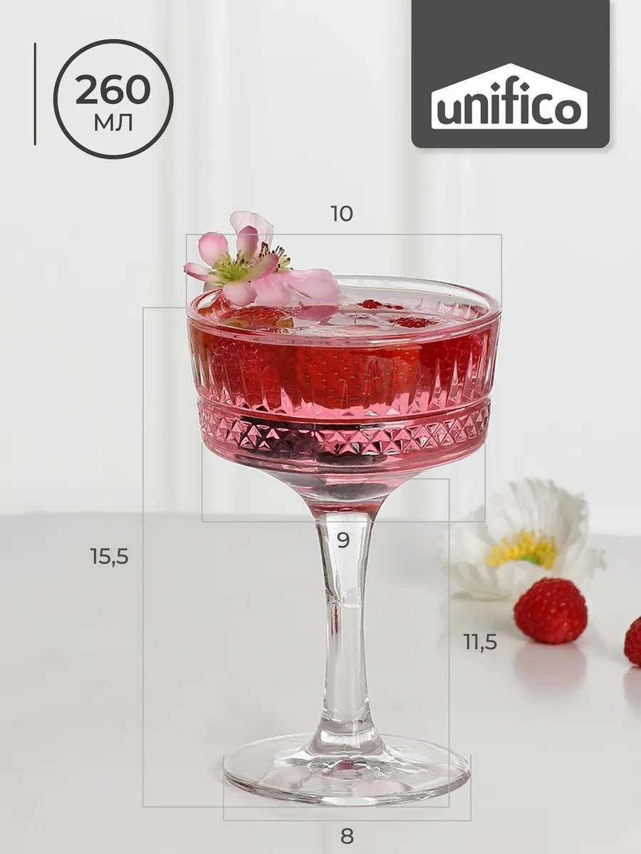 Unifico Daisy Şampanya Ve Kokteyl Kadehleri 260 Ml 2 Adet 365226438