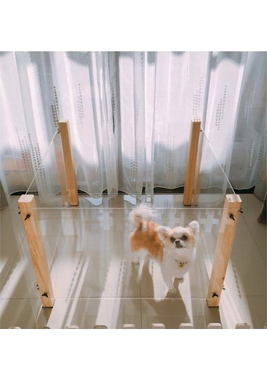Pleksi Ahşap Köpek Çiti