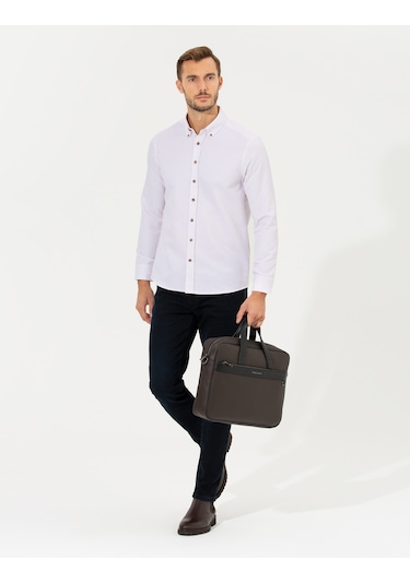 Pierre Cardin Erkek Bordo Desenli Gömlek 50266529-vr014 Bordo