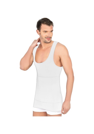 Beyaz Mı Emay 1400 Modal Cotton Erkek Atlet Korse Beyaz