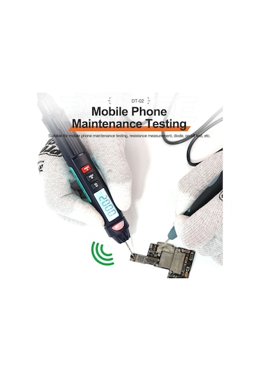 Relıfe Dt-02 Akıllı Kalem Tipi Multimetre El Fenerli Cep Telefonu Bakım Test Cihazı