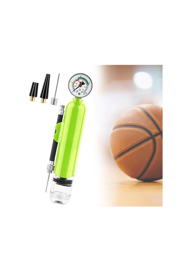 Suntek Basınç Göstergeli Top Pompası Hafif Taşınabilir Yoga Yeşil