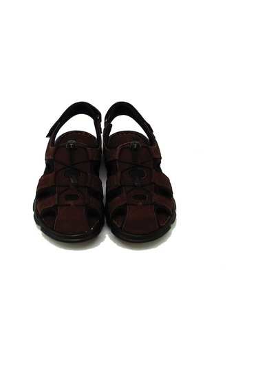 Pepita Srlr4870 Kahverengi Nubuk Erkek Arkadan Cırtlı Sandalet Kahve Nubuk Kahverengi Nubuk