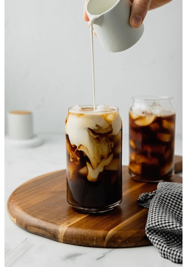 Mis Kitchen 4 Adet Cam Pipetli, Bambu Kapaklı, Kahve Bardağı