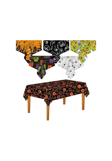 Noel  Partisi Etkinliği Masa Örtüsü Yeşil Bisküvi