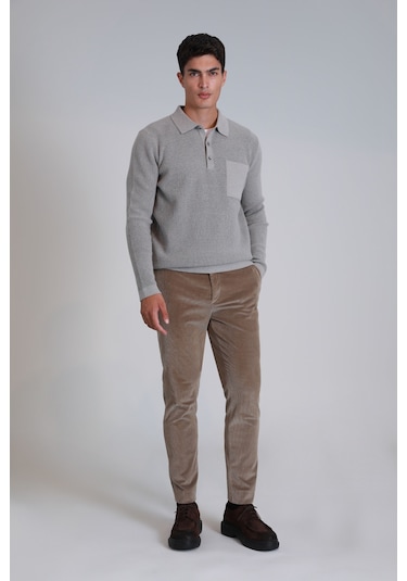 Lufian Onka Spor Erkek Chino Pantolon Slim Fit Bej Bej 112190309100550 Bej