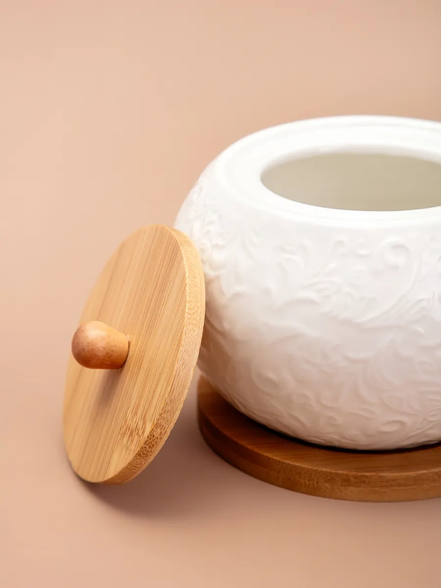 Lefard Muse Kapaklı Ve Standlı 450 Ml Şekerliği 374033720 Beyaz