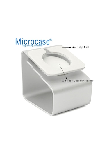Microcase iOS Uyumlu Watch Se 44 Mm Için Alüminyum Şarj Standı - Gümüş (453927494)