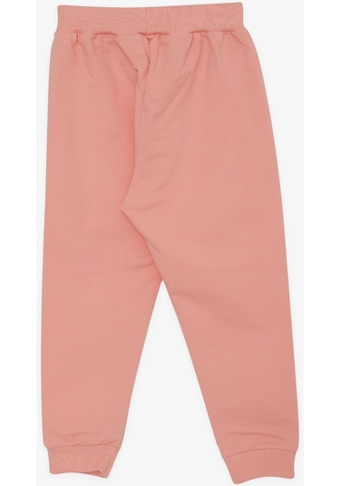 Breeze Kız Çocuk Eşofman Altı Tavşancık Nakışlı 1-4 Yaş, Somon-somon Somon