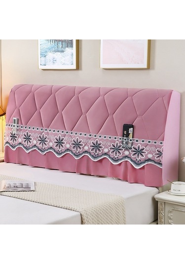 Sones Yatak Başucu Her Şey Dahil Çarpışma Önleyici Kapitone Kalın Kumaş Koruyucu Kılıf, Boyut: 60x150cm Sekiz Yapraklı Pembe Sekiz Yaprak Pembe