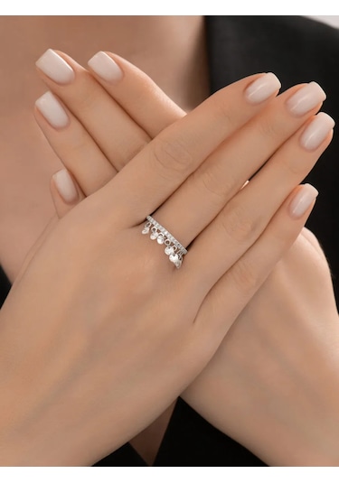 Sokolov 925 Ayar Gümüş Mücevher Klasik Yüzük 350850072 Gri