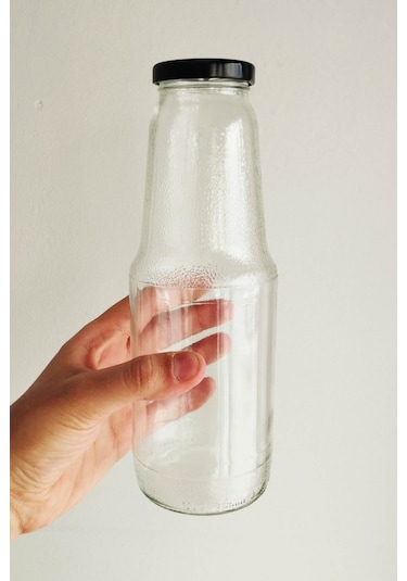 Afracam Meyve Suyu Şişesi Şeffaf 1000 Ml Metal Kapaklı 15 Adet