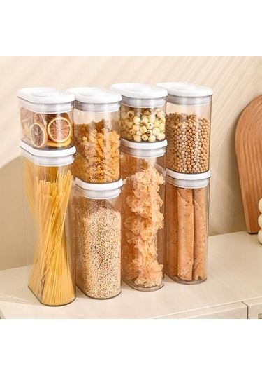 Hava Geçirmez Gıda Saklama Kabı Kapaklı Mühürlü Kavanoz Gıda Sınıfı Bpa İçermez Diğer