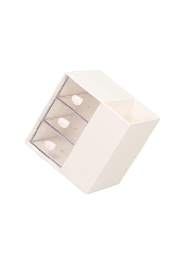 Fortunelane 3 Çekmeceli Şık Yenilikçi Çok Bölmeli Masaüstü Saklama Kutusu, Ev Okul Ofis İçin