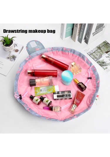 Reedark Çiçek Desenli Fermuarlı Büyük Makyaj Çantası - Seyahat Ve Günlük Kullanım İçin Pratik Organizatör