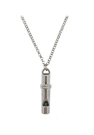 Herşey Nota Hayatta Kalma Acil Yüksek Ses Paslanmaz Çelik Düdük Unisex Kolye Gümüş