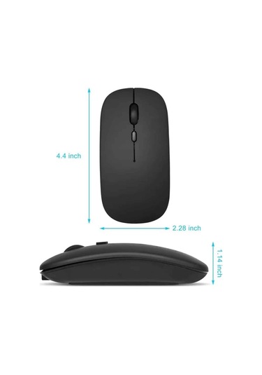 Kablosuz Mouse Fare Şarjlı Bluetooth Wireless Çift Modlu Sessiz Diğer