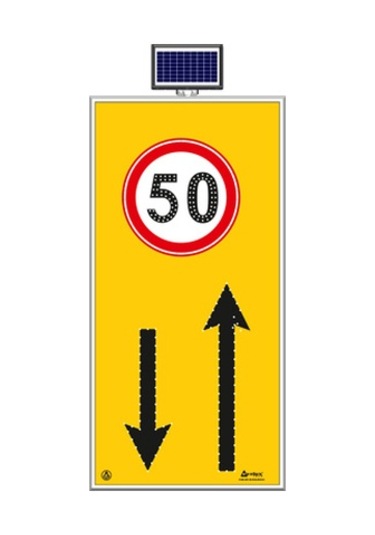 SOLAR LED'Lİ YOL BAKIM LEVHASI(175x100cm)