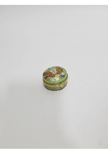 Antika Cloisonne Minyatür Kutu 4,4x2,5cm 077