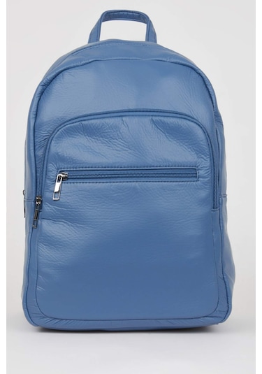 Defacto Unisex Suni Deri Okul Sırt Çantası C5606AXNSNV142 Lacivert