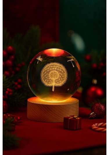 Ofisinize 3 Lü Masaüstü Dekorasyonu Usb'li Led Işıklı Karahindiba Küre Kum Saati Newton Balans Hedye Çok Renkli