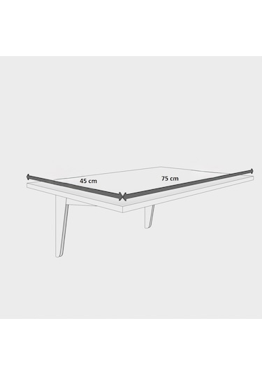 Kamelya Pratik Katlanabilir Çalışma Yemek Balkon Masası Ceviz