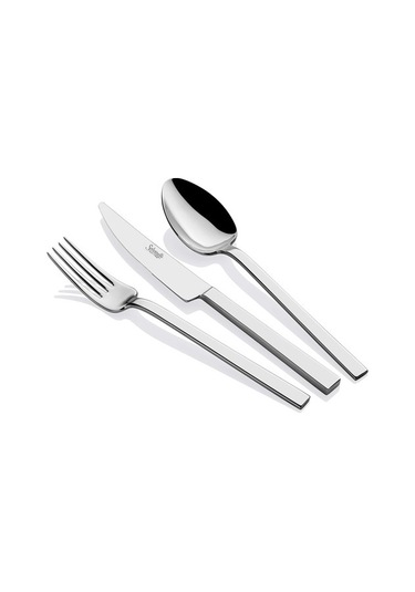Salvinelli Dream 87 Parça Paslanmaz Çelik Çatal Bıçak Takımı (Made in Italy) Gümüş
