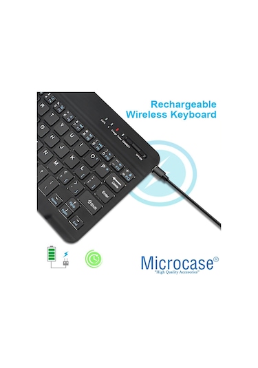 Tablet Ve Telefonlar Için Şarjlı Türkçe Bluetooth Klavye - Al2723