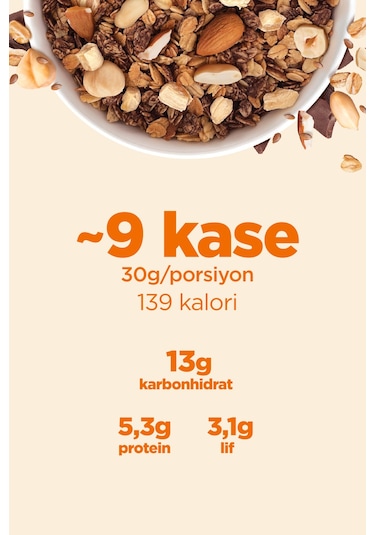 Fellas Granola - Yer Fıstığı & Protein Bar Parçacıklı 270 Gr
