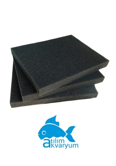 Siyah Biyolojik Sünger Kalın Gözenekli 50cmx40cmx5cm