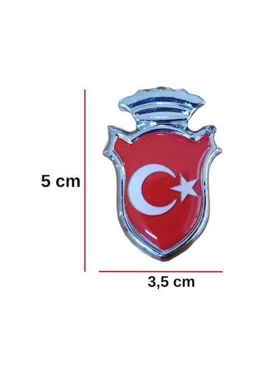 Türk Bayrağı Araç Direk Arması 2 Adet
