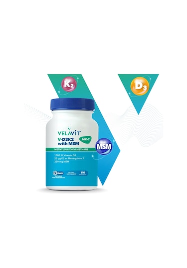 Velavit V-D3K2 With Msm 60 Tablet