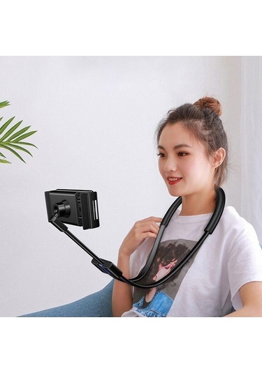 Tongxida Cbtx Esnek 360 Telefon Standı - Boyun Asılı Tutucu - 17mm Top Kafa Siyah