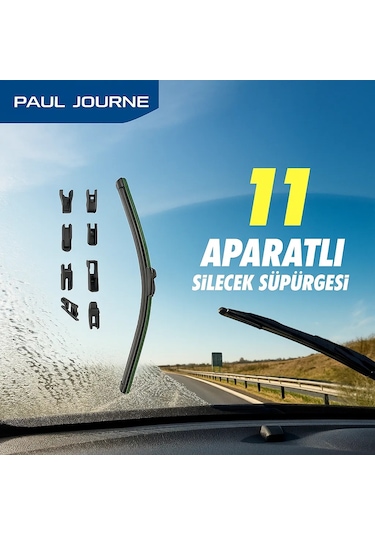 Tesla Model Y 2021-2024 2'li Ön Cam Sileceği Sağ Sol Silecek Takımı Aparatlı Silecek