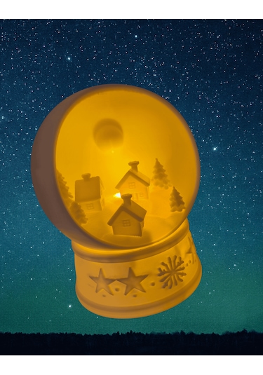 Işıklı Kış Küresi Beyaz