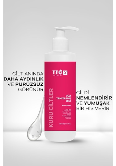 Tto X Yüz Temizleme Jeli Kuru Ciltler 200 Ml