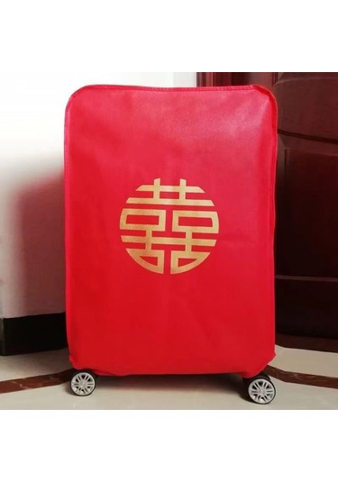 Homyl Seyahat Bagaj Kapağı Su Geçirmez Tramvay Kılıfı 20-inç Kırmızı