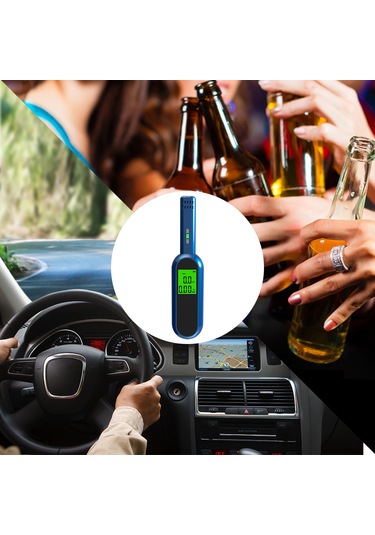 Şarj Edilebilir Nefes Alkol Test Cihazı Lcd Dijital Alkolmetre Taşınabilir El Tipi Sarhoş Sürüş Tespiti Ölçüm Aleti