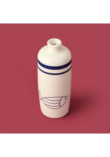 Evidea Deco Nautical Fun Vazo - Mavi / Beyaz - 27 Cm Mavi / Beyaz