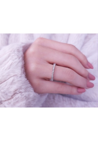 Sirius Pırlanta F Renk 0,15 Karat Pırlanta Yarım Tur Yüzük