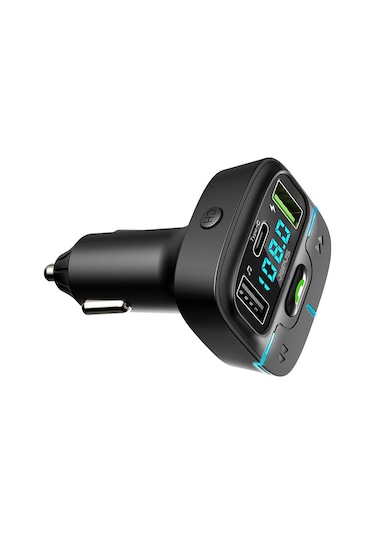 Jopus F9 Araç Fm Transmitter 5.3 Bluetooth Araç Kiti Usb Type-c Hızlı Şarj Çıkışlı Çakmaklık Girişli