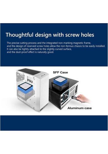 5 Pcs 8-14cm Manyetik Çerçeve Toz Filtre Toz Net Kapak Delikli Delikli Pc Bilgisayar Kılıfı Soğutma Fan Güç Kaynağı Renk: 8cm