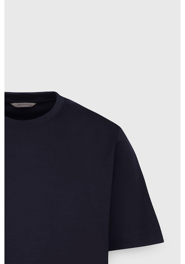 AC&Co / Altınyıldız Classics Erkek %100 Pamuk Modern Fit Normal Kesim Bisiklet Yaka Tişört Lacivert AC&Co / Altınyıldız Classics Erkek %100 Pamuk Modern Fit Normal Kesim Bisiklet Yaka Tişört Lacivert