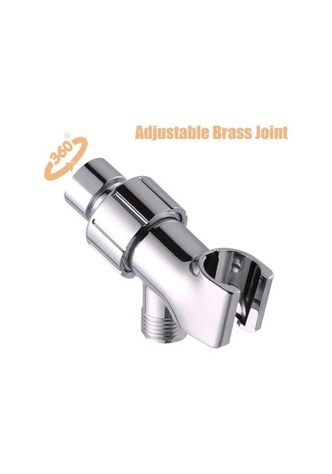 Pazly Abs Malzeme 6 Fonksiyonlu Krom Duş Başlığı - 1.5m Hortum + Ayarlanabilir Askı - Gümüş Gümüş