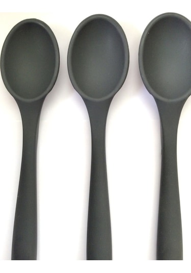 Trendooze Pink Rose Silikon Kaşık Antrasit 3'lü Ml