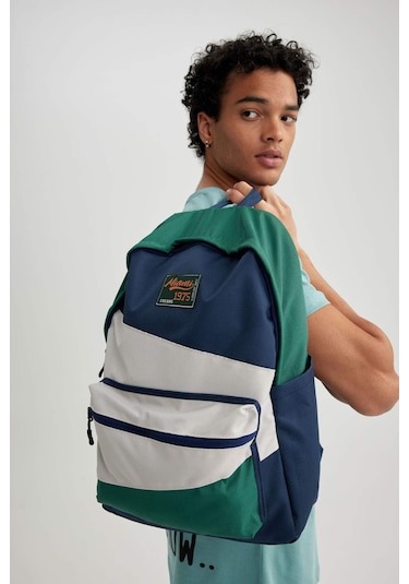 Defacto Unisex Su Geçirmez Kumaş Okul Sırt Çantası A9333AXNSNV2 Lacivert