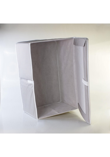 Alas Çok Amaçlı Mega Kutu Gri Çizgili Üçlü 60x40x30 Cm