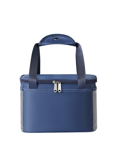 Skycity Mavi Küçük Çift Rıhtım Luşferli Isı Saklama Çanta - Nylon, İnce Pamuk, Alüminyum Folyo İle Isı Yalıtımı, El Çantası Tipi Öğle Yemeği Çantası Blue