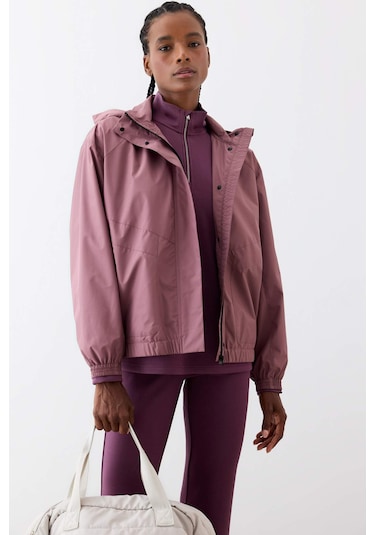 Defacto Defactofit Su İtici Regular Fit Kapüşonlu Yağmurluk C4949ax25aubr97 Bordo